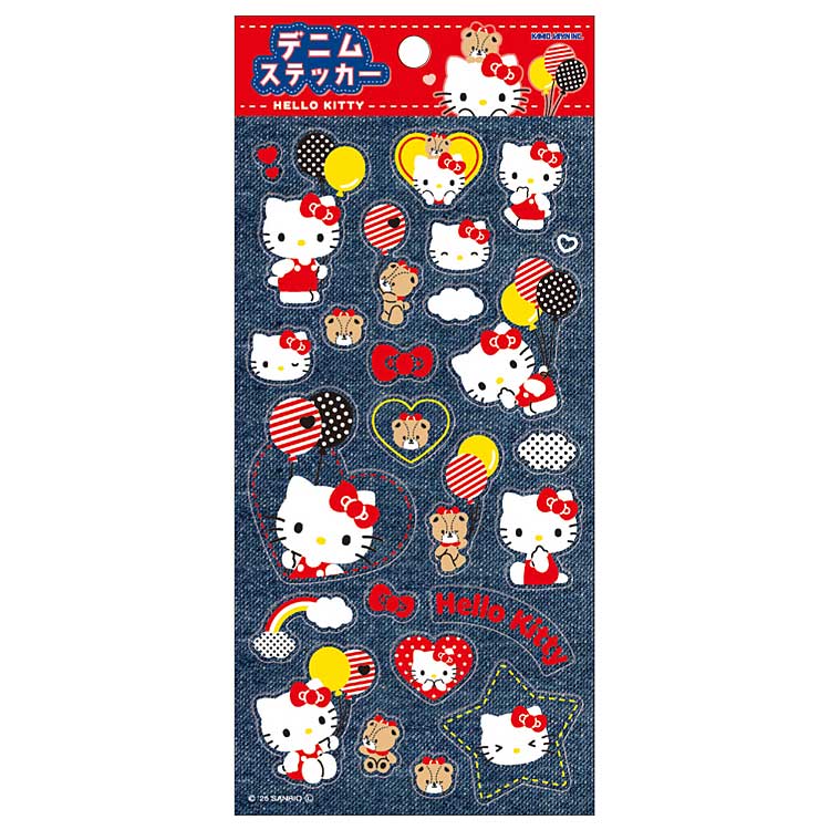 ハローキティ デニムステッカー 071154 SANRIO サンリオキャラクターズ 【お1人様1点限り】のサムネイル