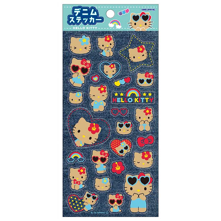 ハローキティ デニムステッカー 日焼け 071161 SANRIO サンリオキャラクターズ 【お1人様1点限り】のサムネイル