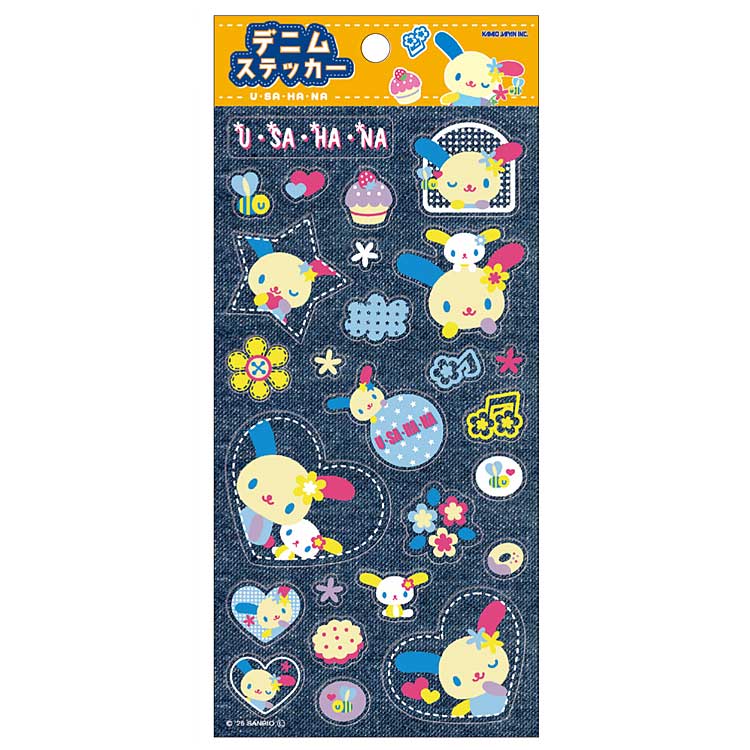 ウサハナ デニムステッカー 071185 SANRIO サンリオキャラクターズ 【お1人様1点限り】のサムネイル