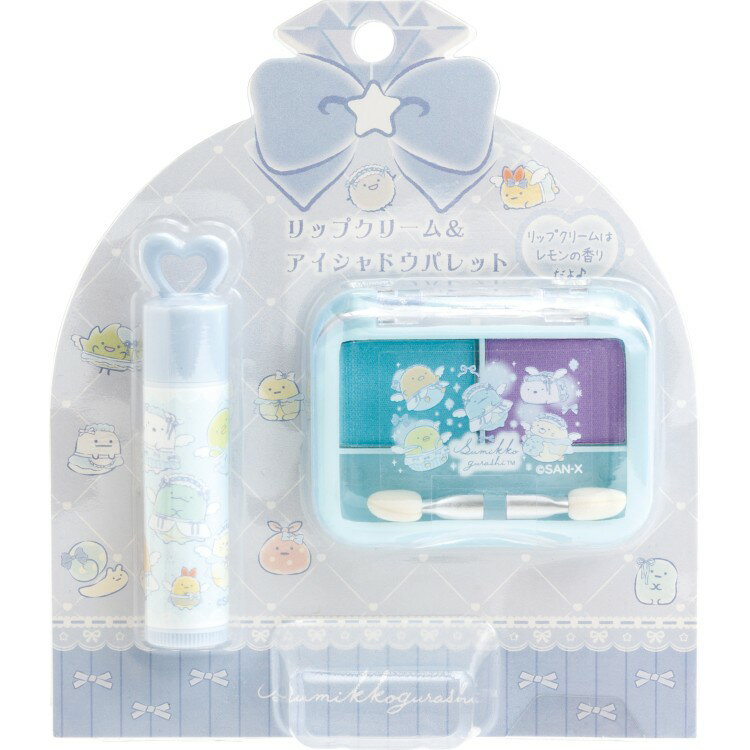 商品仕様大人もキッズも使いやすい！ ギフトとしてもぴったりなコスメアイテム♪ 【内容】リップクリーム1本、アイシャドウパレット1個 【パッケージサイズ】約145×125×25mm 【仕様】リップクリーム：レモンの香り付 【生産国】中国 【特長】アイシャドウ2色と、香り付きリップクリームのセット！ ※リップクリームは使用した際に色はつきません。特記事項※画像はあくまでも商品イメージになります。実際の商品と色や仕様が異なる場合がありますので、予め御了承ください。 ※メーカー希望小売価格はメーカーカタログに基づいて掲載しています。