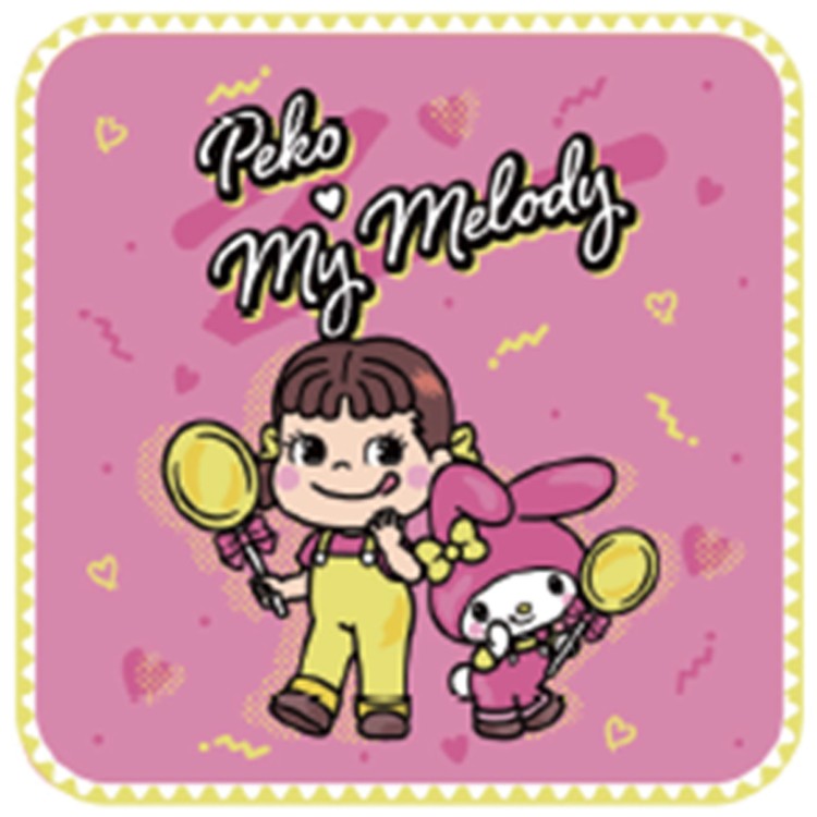 ペコちゃん×マイメロディ ミニタオル 004934 PECO ミルキー My Melody サンリオ