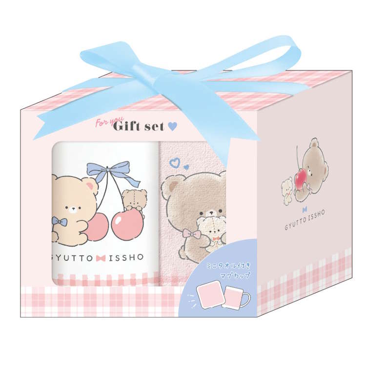 ぎゅっといっしょ Gift for you マグカップ マグカップ ミニタオル セット ギフト プチプレ ギフト商品 355885
