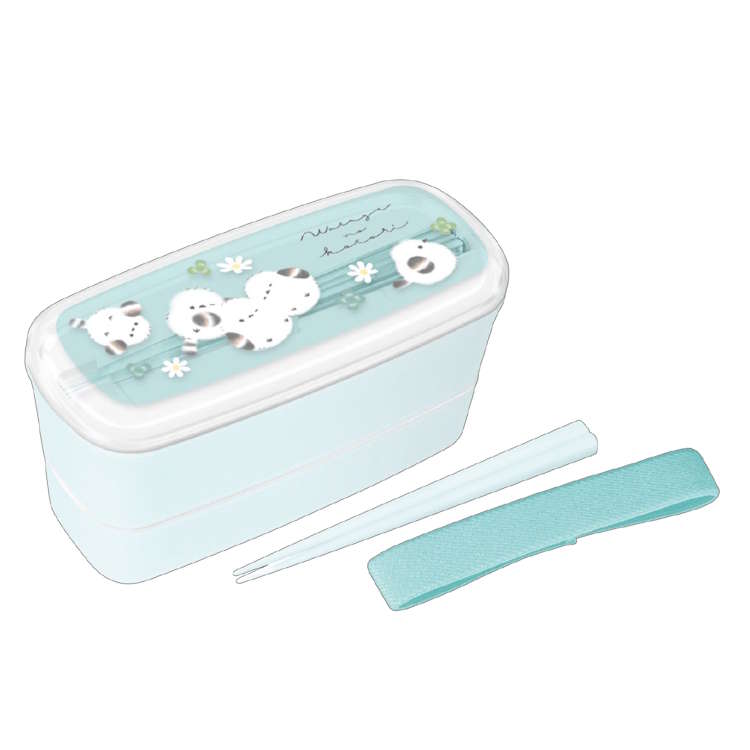 わたげのことり 2段ランチボックス 弁当箱 べんとうばこ ごはん おかず マイ弁当 箸付き 360988