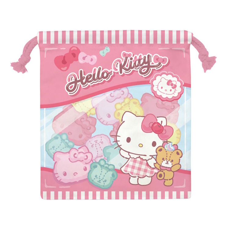 乐天商城 - ハローキティ 巾着 スイートスナック きんちゃく 巾着袋 小物入れ 618544