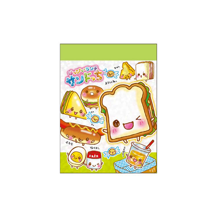 はっぴいランチサンドっち ホログラムちっちゃいメモ めも メモ帳 メモ紙 メッセージ 伝言 平成メモリー 384076...