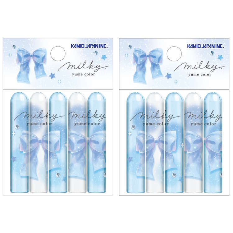 樂天商城 - 2個セット milky blue 鉛筆キャップ リボン えんぴつキャップ 芯保護 芯カバー 311954