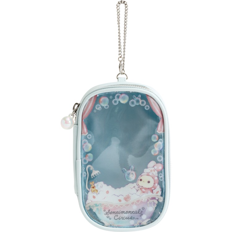 【2月中旬以降〜出荷】 センチメンタルサーカス ぬいキャリーポーチ ぬくもり泡沫シャボンの夜に 推し活グッズ バスタブ ぬいぐるみ入れ クリアポーチ 水色 ライトブルー