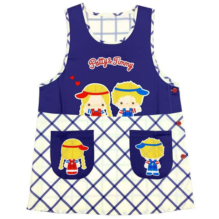 Sommelier Aprons - パティ&ジミー エプロン 転写脇釦 M〜L 紺 905336 サンリオ SANRIO ネイビー