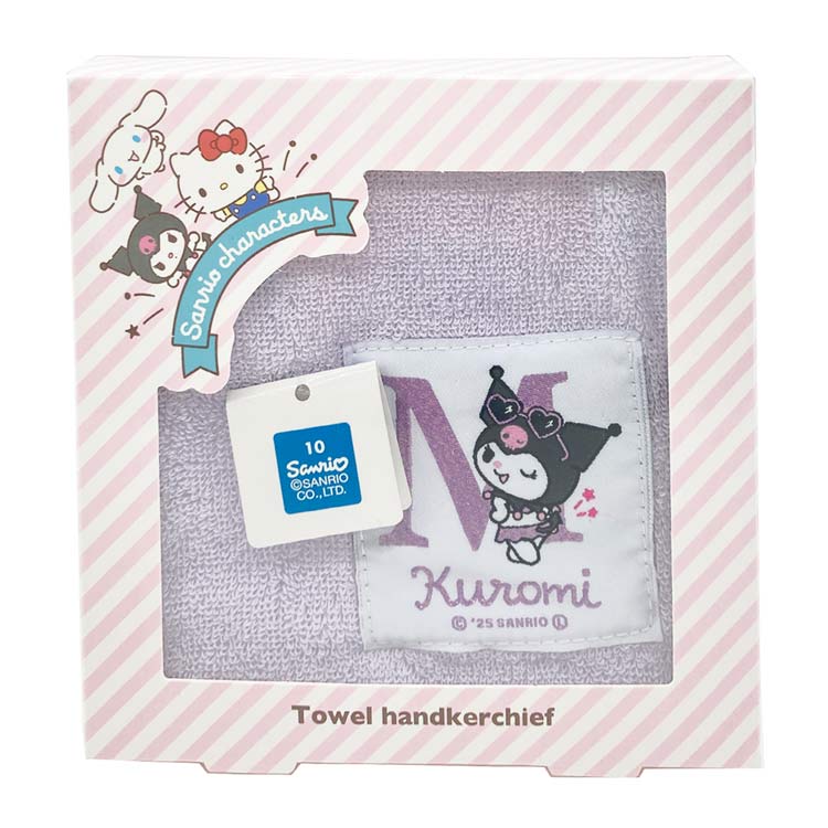 クロミ タオルハンカチ M 903806 イニシャル KUROMI サンリオ