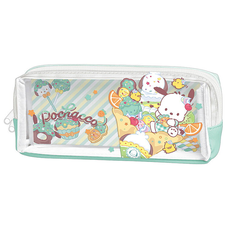 樂天商城 - ポチャッコ クリアツインファスナーペンケース 074513 SANRIO サンリオキャラクターズ