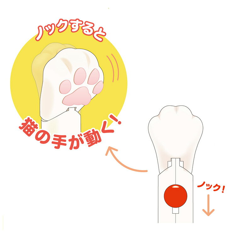 招き猫 猫の手アクションペン 金 インク黒ボールペン 515038 laughlaugh-10494333 キャラクターズショップ ラフラフ サンプル画像3