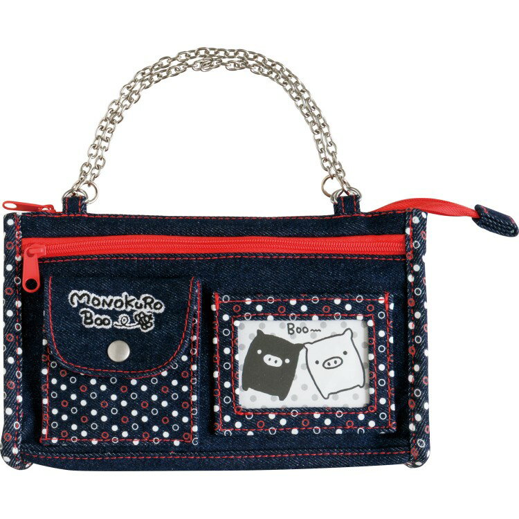 【3月中旬以降〜出荷】 モノクロブー チェーン付ポーチ サンエックスユニバース キャラクターシリーズ ...