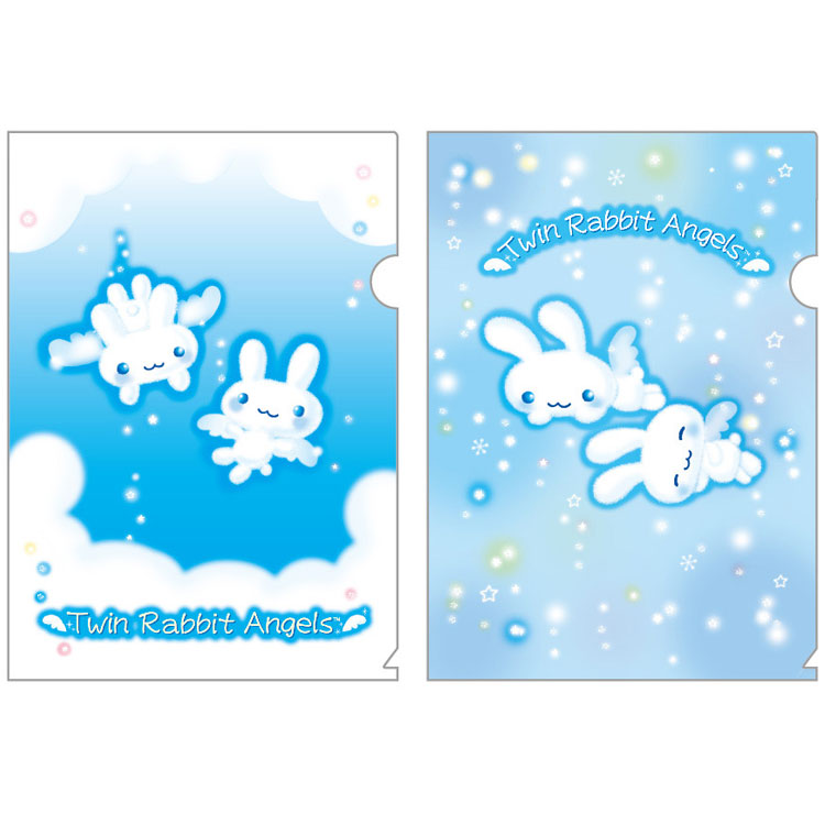 【3月中旬以降〜出荷】 ツインラビットエンジェル A4クリアホルダーセット2枚入 サンエックスユニバース キャラクターシリーズ クリアファイル シングル