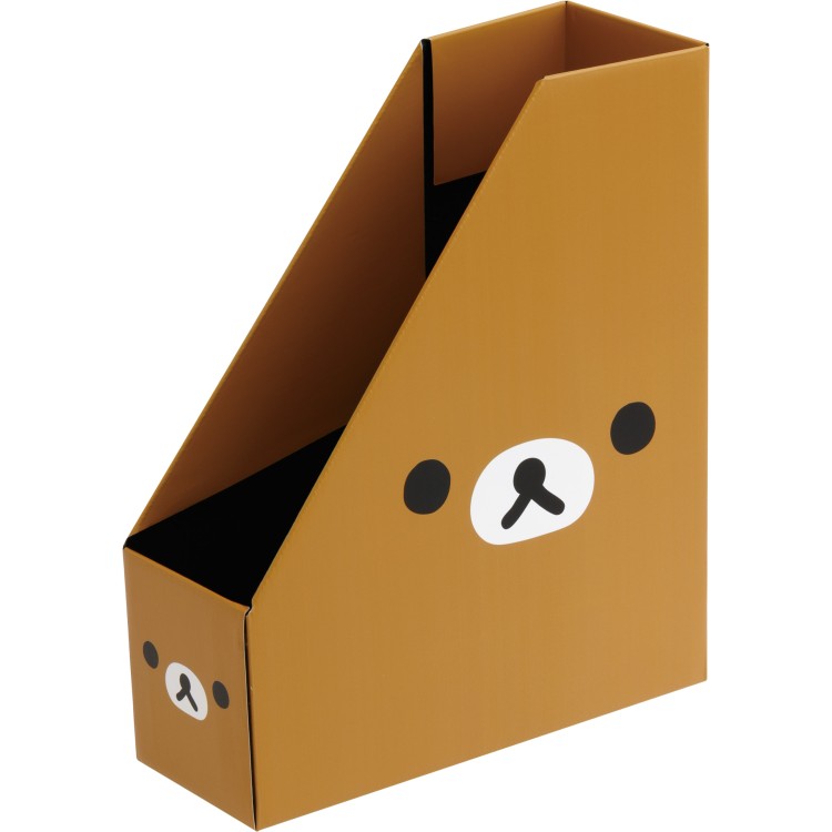 【3月下旬以降〜出荷】 リラックマ ファイルボックス リラックマ 紙製 ファイル立て ファイルスタンド フェイス ブラウン...