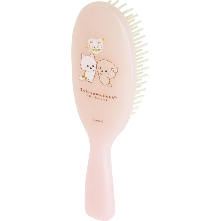 樂天商城 - いしよわちゃん ブラシ ローズの香り 推しだいすき ピンク ヘアブラシ 椿オイル配合 香り付