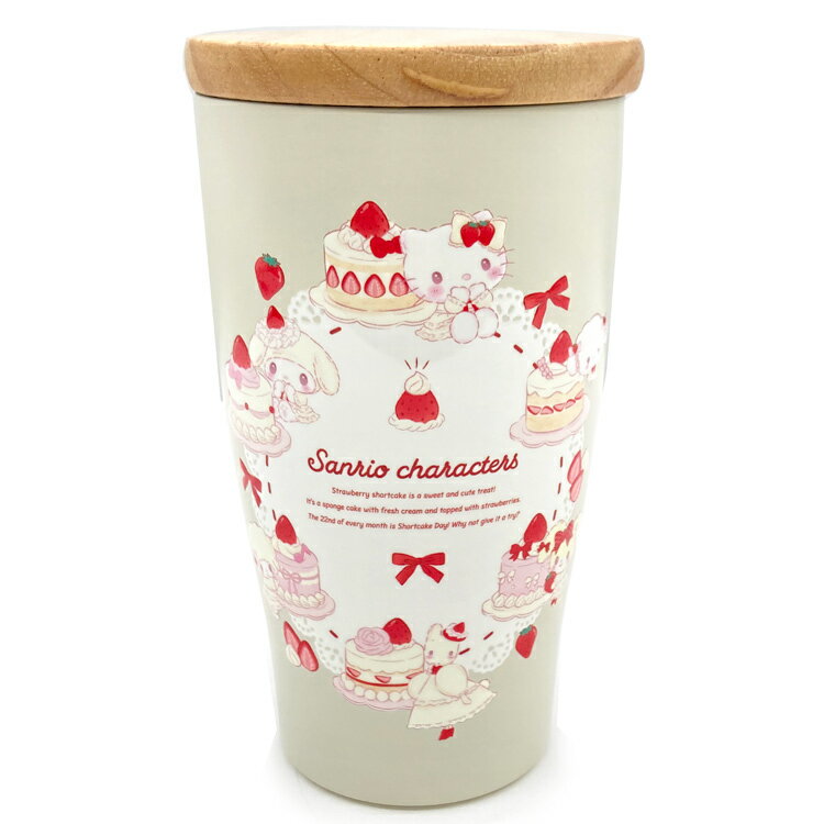 樂天商城 - サンリオキャラクターズ 木蓋つきステンレスタンブラー350ml PK 332795 スウィートケーキコレクション SANRIO
