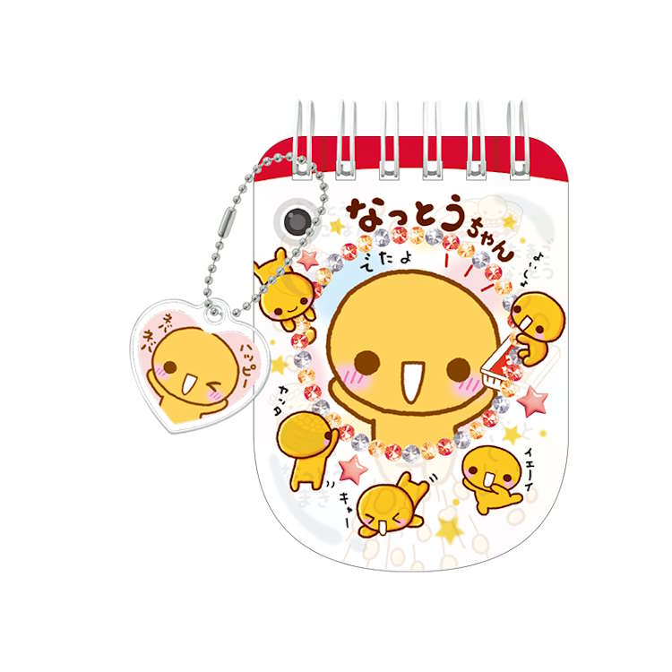 なっとうちゃん チャーム付きケータイ風クリアリングメモ 携帯風 めも メモ紙 メモ帳 メッセージ 伝言 平成メモリー 377252...