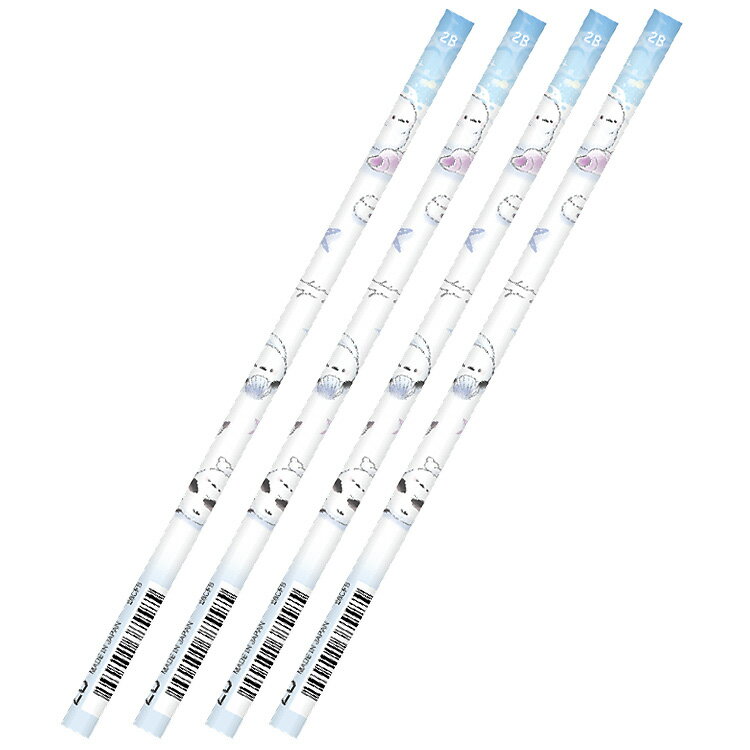 乐天商城 - 4本セット のんびりえながちゃん 鉛筆2B丸 うみべ 385585 第9弾 しまえなが シマエナガ 小鳥