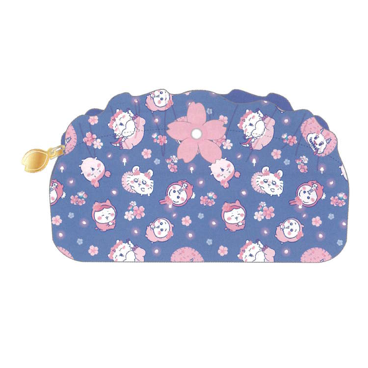 乐天商城 - ちいかわ フリルペンケース ヨザクラ ペンポーチ 筆箱 ふでばこ 小物入れ コスメポーチ ケース Sakura Pink 050379