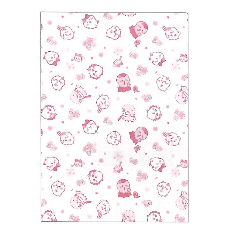 ちいかわ クリアファイルA5W サクラ ダブルファイル ファイル 収納 書類整理 Sakura Pink 050300...
