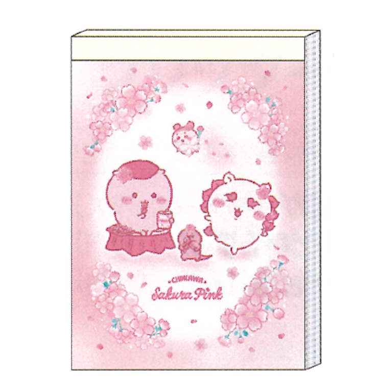 ちいかわ メモミニ サクラ くりまんじゅう&シーサー めも メモ帳 メモ紙 メッセージ 伝言 Sakura Pink 050096...