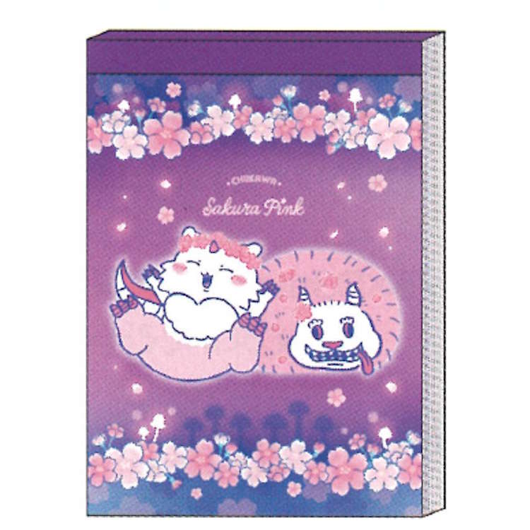 ちいかわ メモミニ ヨザクラ あのこ&でかつよ めも メモ帳 メモ紙 メッセージ 伝言 Sakura Pink 050126...