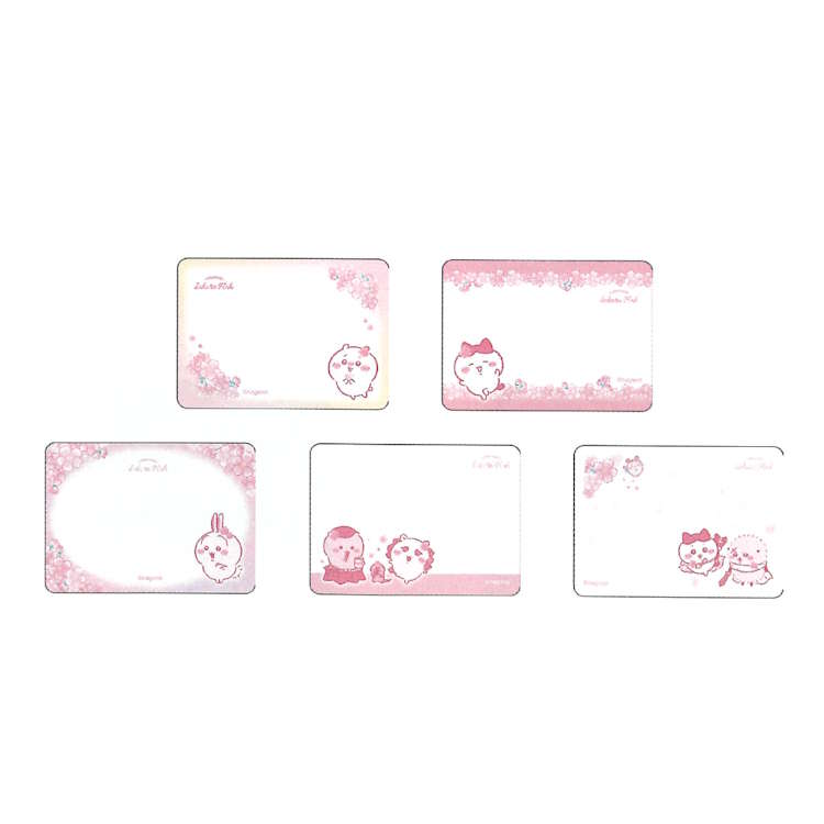 ちいかわ グリッターロールステッカーメモ サクラ めも メモ帳 メモ紙 メッセージ 伝言 Sakura Pink 050201...