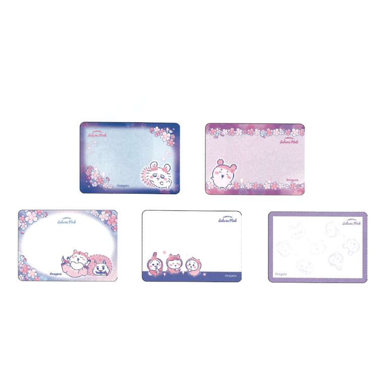 ちいかわ グリッターロールステッカーメモ ヨザクラ めも メモ帳 メモ紙 メッセージ 伝言 Sakura Pink 050218...