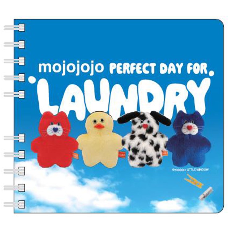 Notebooks, Paper Products - mojojojo IP906248 スクエアリングノート LAUNDRY 第2弾 PERFECT DAY FOR LAUNDRY モジョジョジョ 尾崎歩美 ぬいぐるみ作家
