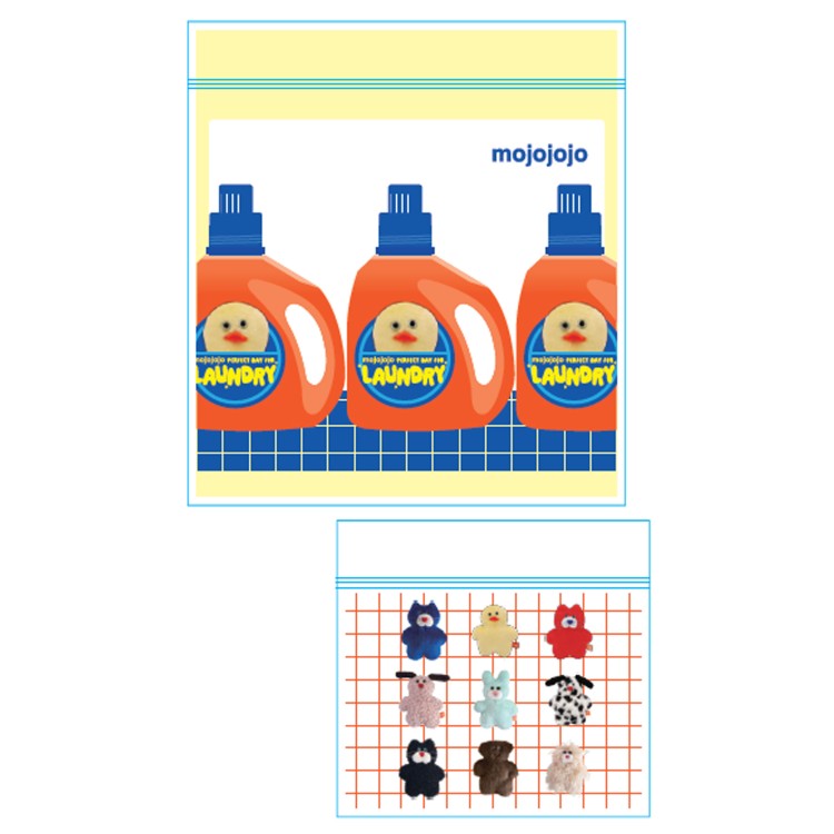 乐天商城 - mojojojo IP909355 ジッパーバッグ You never know 第2弾 PERFECT DAY FOR LAUNDRY モジョジョジョ 尾崎歩美 ぬいぐるみ作家