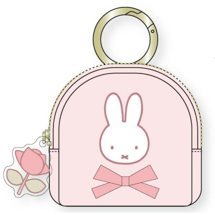 乐天商城 - ミッフィー ミニポーチ miffy 346617 Classical rose Miffy ディックブルーナ