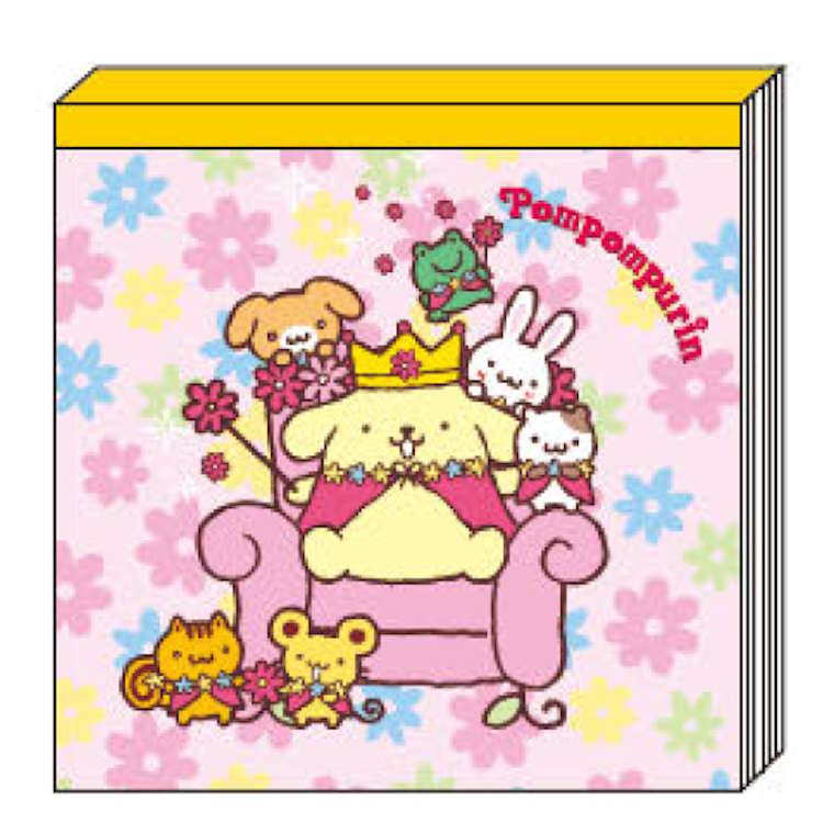 樂天商城 - ポムポムプリン スクエアメモ ピンク めも メモ帳 メモ紙 メッセージ 伝言 054384
