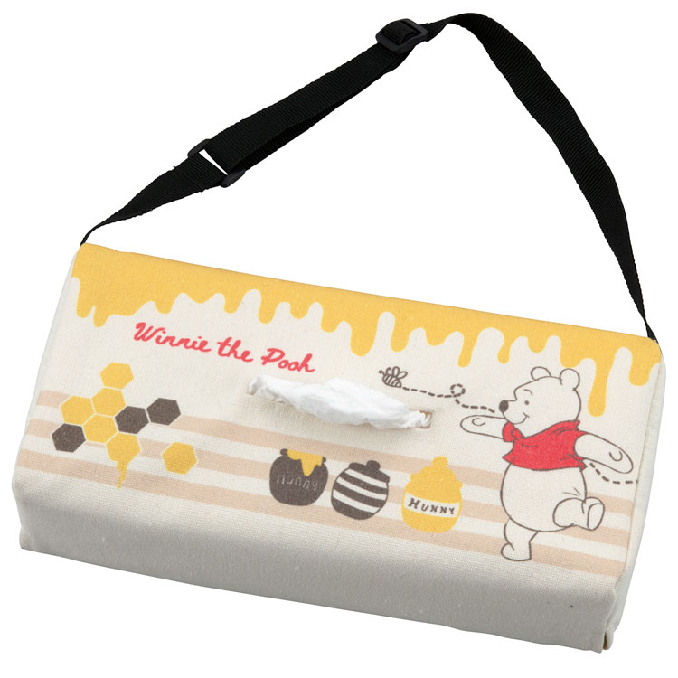 くまのプーさん ティッシュカバー YE 225639 キャンバス カー用品 Disney ディズニー