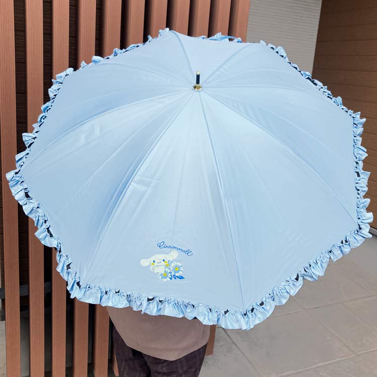 乐天商城 - シナモロール 晴雨兼用長傘 50cm かわいいフリルタイプ 365131 フラワー 【単品発送】【ラッピング不可】