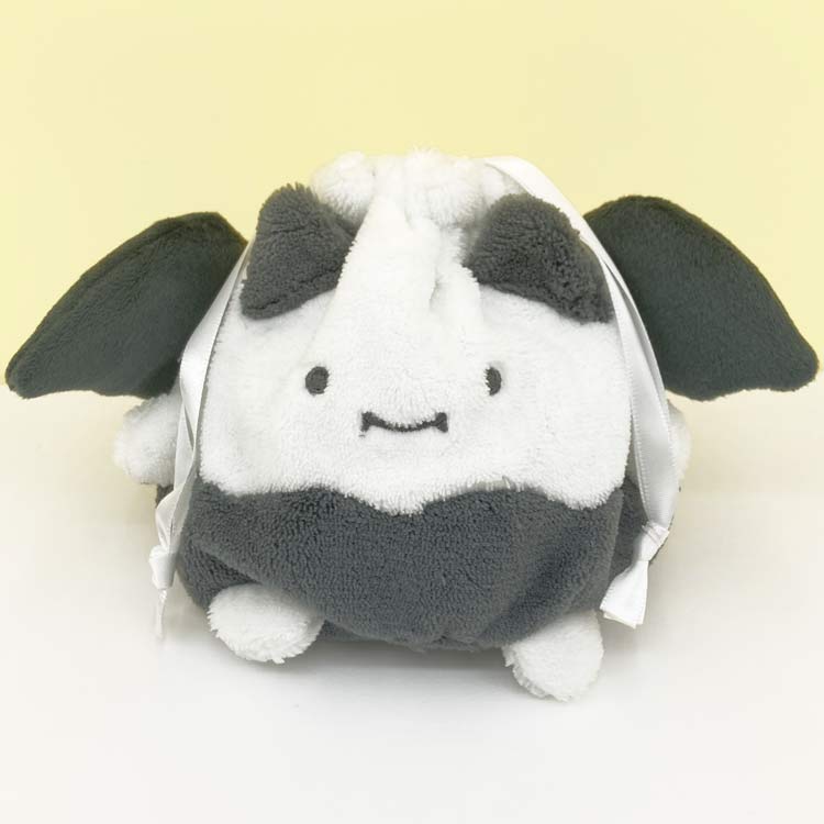 Drawstring Bags - なんでもいきもの まんまる巾着 コウモリおにぎり 223333 よこみぞゆり なんもの nandemoikimono