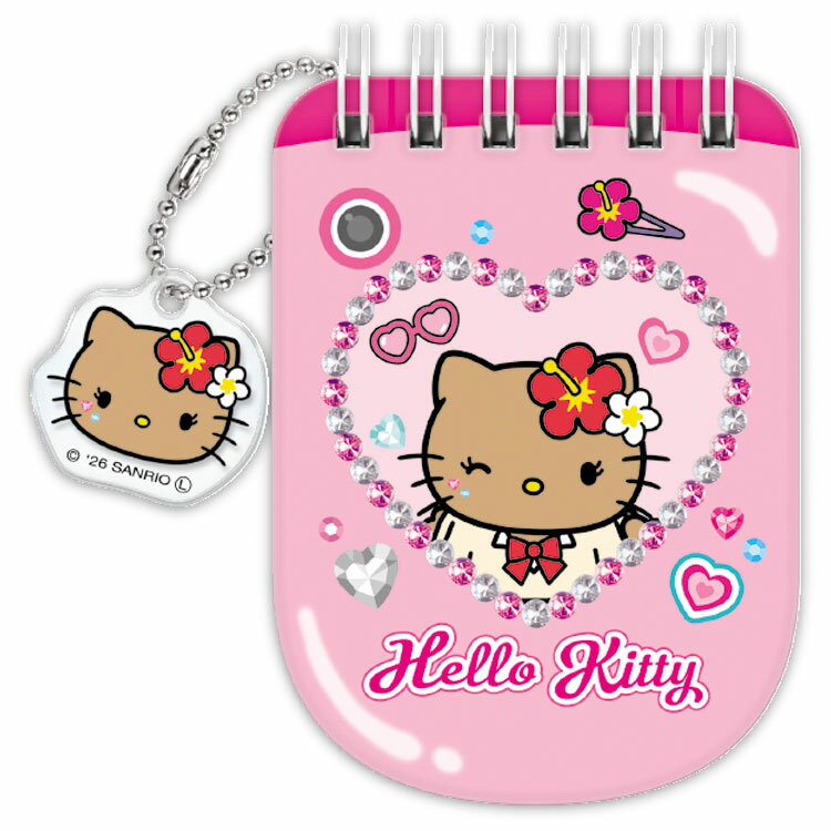 ハローキティ チャーム付きケータイ風クリアリングメモ ヒョウ 388722 放課後ギャルズ SANRIO サンリオ