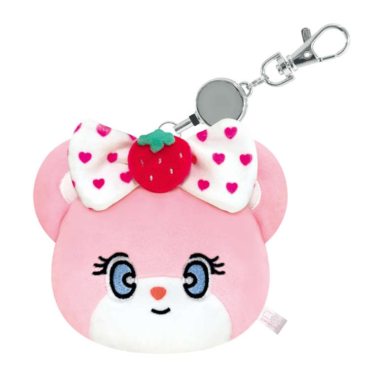MOMOREI ぬいぐるみパスケース PINCO ダイカットフェイス 定期入れ カード入れ リール付き ポーチ 小物入れ…