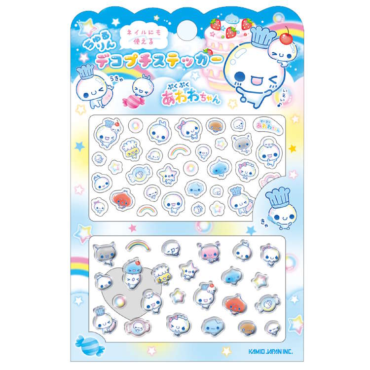Pukupuku Awawa-chan Chururin Deco Petit Stickers - Decals, Decorations, Nail Decor, Petit Stickers, Heisei Fancy Style 320499