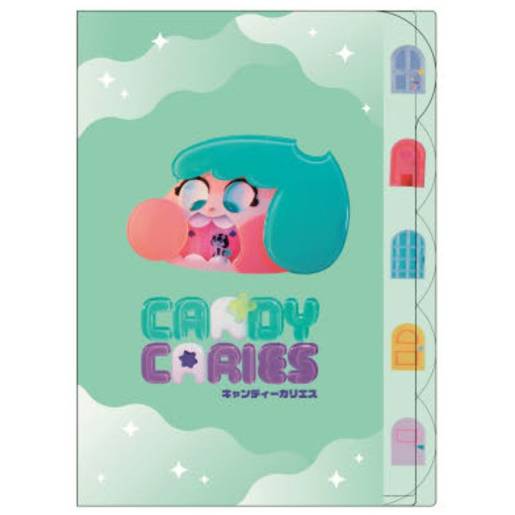 キャンディーカリエス ダイカットクリアファイル5P アメ&カリエス 056241 CANDY CARIES ストップモーションアニメ