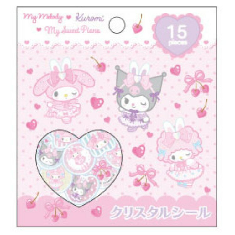 マイメロディ×クロミ×マイスウィートピアノ クリスタルシール ピンク 694979 My Melody KUROMI MY SWEET PIANO サンリオ