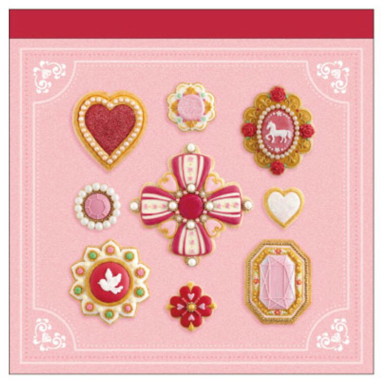Rakuten - KUNIKA メモパッド スクエア pink 997067 クニカ ロンドン アイシングクッキー