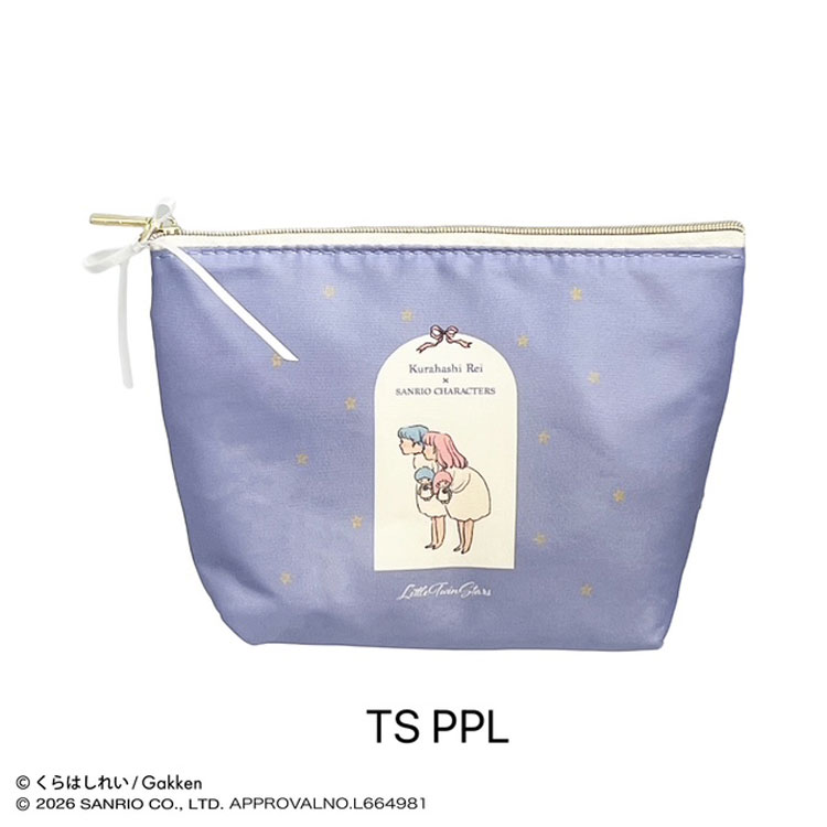 くらはしれい×サンリオキャラクターズ ボートポーチ リトルツインスターズ PPL 110668 Kurahashi Rei x SANRIO CHARACTERS