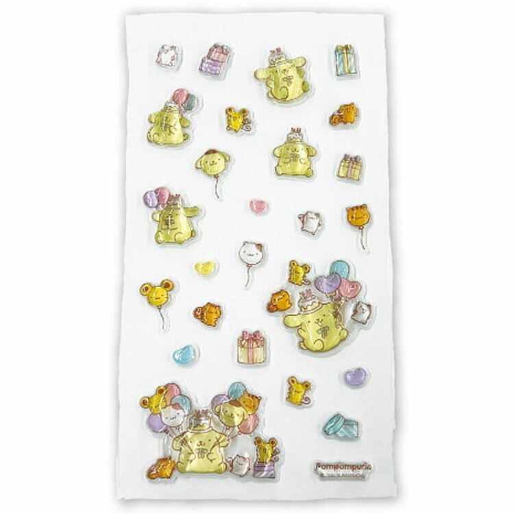 ポムポムプリン ぷくりんキャンディシール おたんじょうび…