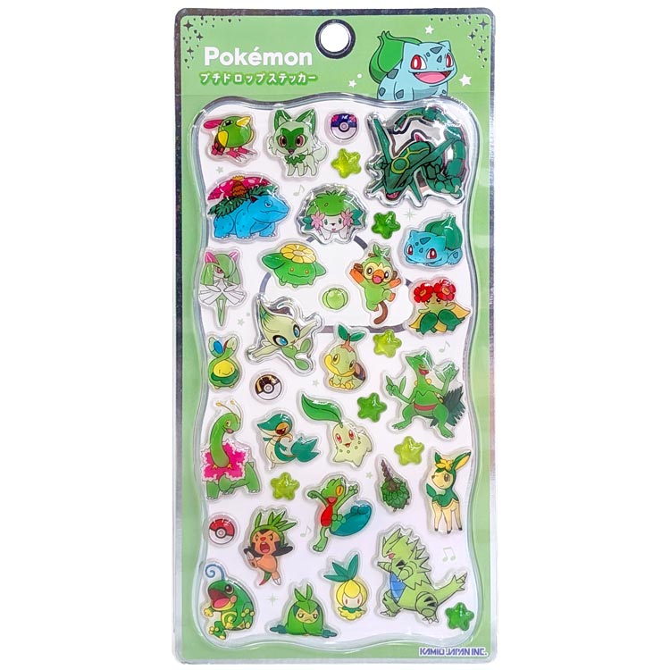 ポケットモンスター プチドロップステッカー グリーン シール ぷくぷく ポケモン 079952 【お1人様1点限り】