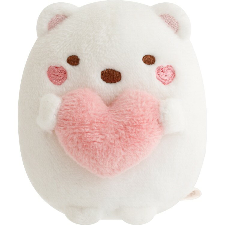 サンエックスユニバース てのりぬいぐるみ しろくま ハート すみっコぐらし