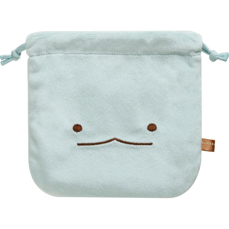 【10月中旬以降〜出荷】すみっコぐらし ぬいぐるみ巾着 とかげ フェイス ブルー