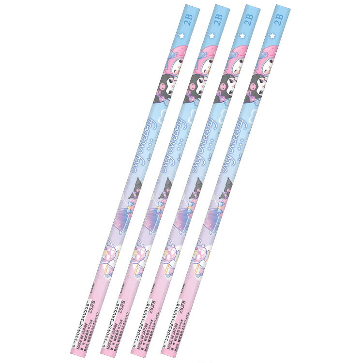 4本セット マイメロディ&クロミ ノーマル鉛筆2B丸 ヨコ 340558 Starry sweets 新学期 小学校 新入学 SANRIO サンリオ