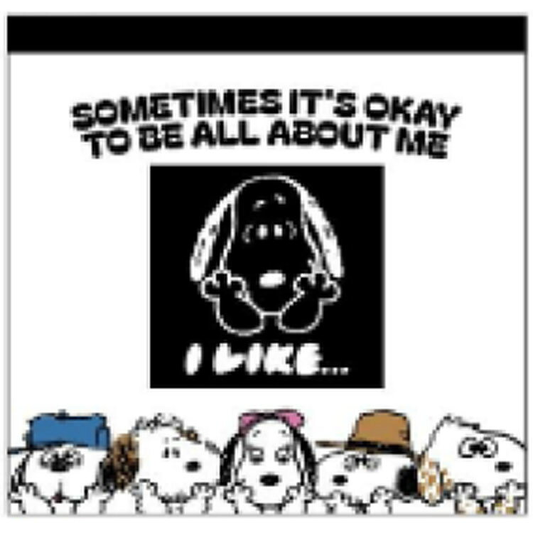 スヌーピー スクエアメモ シンプル 304711 I LIKE… PEANUTS ピーナッツ