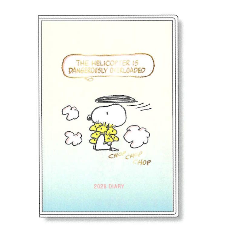 スヌーピー 手帳 2026年スケジュール帳 1000137335 2025年10月始まり・B7変形マンスリー ミニ ヘリコプ..
