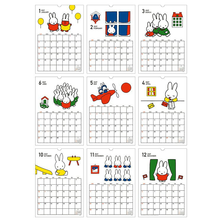 ミッフィー 2027年カレンダー フック付 ウォール リング 壁掛け 055471 Miffy ディ...